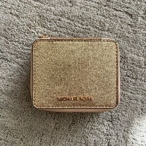 Michael Kors Gold Glitter Jewelry Case